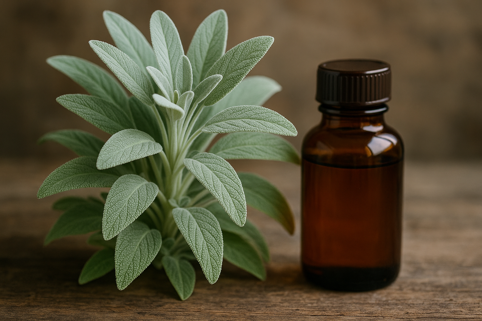 avec un flacon marron