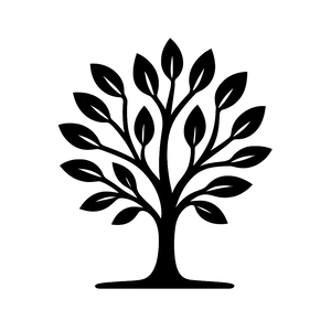 icône noir et blanc nature